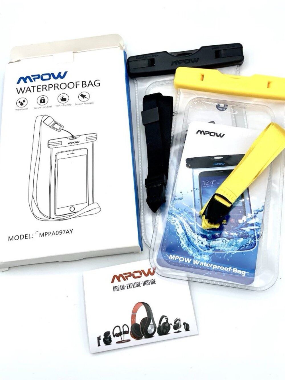 MPOW Waterproof Phone Bag Universal Case Pouch IPX8 – Set of 2 with Lanyards